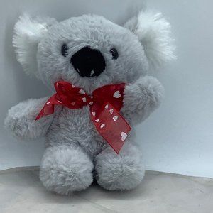 Dan Dee Koala Bear Plush Stuffed‎ Animal 8" Red Heart Neck Bow Tie